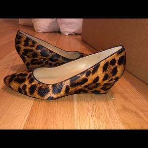 Talbots Leopard wedge heel